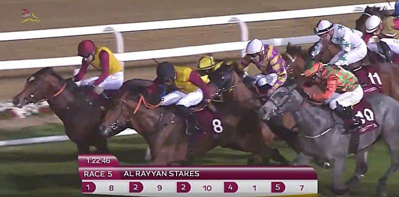 Trouble Of Course slutter tredje i Al Rayyan Stakes i Qatar.