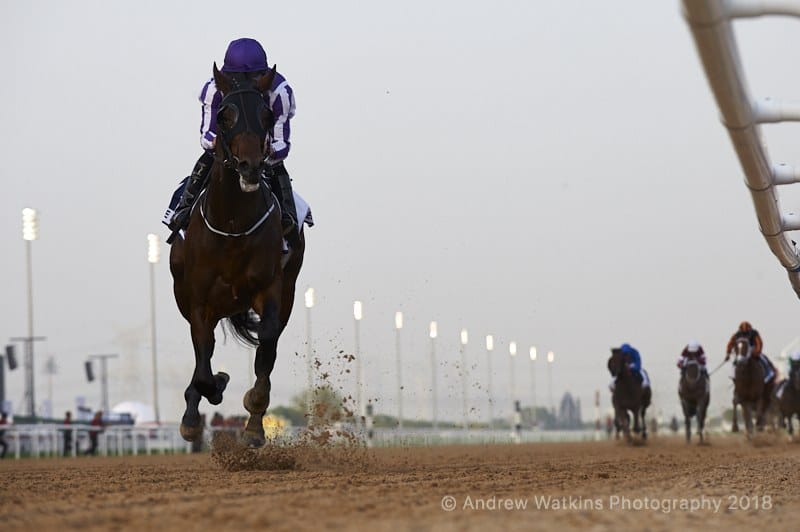 Mendelssohn/Ryan Moore giver opvisning i UAE Derby (Gr.2). Foto: Dubai Racing Club.