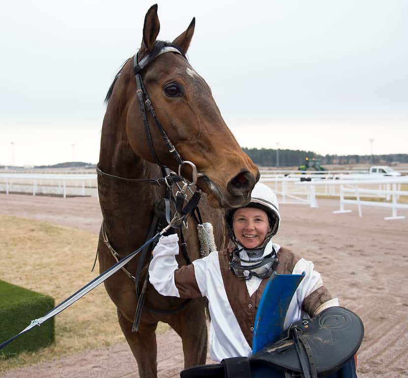 Tatlisu och Rebecca Colldin. Foto: Elina Björklund / Svensk Galopp