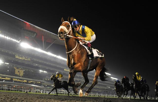 Mike De Kock-trænede Musir/Christophe Soumillon forventes at spille en af favoritrollerne på Super Saturday i Dubai. Foto: Andrew Watkins.